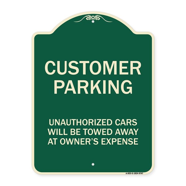 Designer Series-Unauthorized Cars Will Be Towed Away At Owners Expense, 18" L, 24" H, G-1824-9747